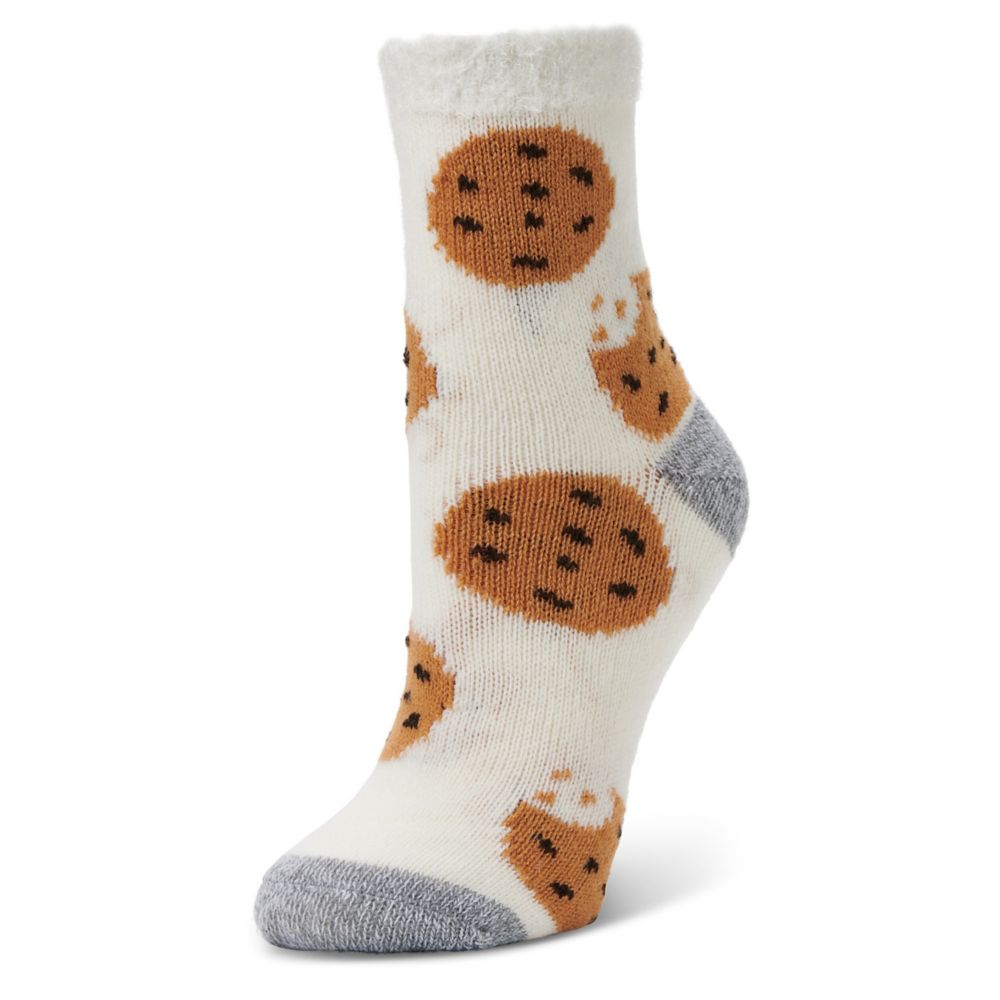 WOMENS ALOE INFUSED BIG COOKIE CREW SOCKS 1 PAIR