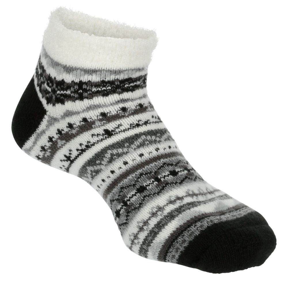 Black Fireside Womens Aloe Infused Mini Nordic Low Cut Sock 1 Pair