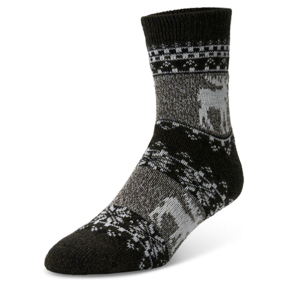 MENS ALOE INFUSED MOOSE CREW SOCKS 1 PAIR