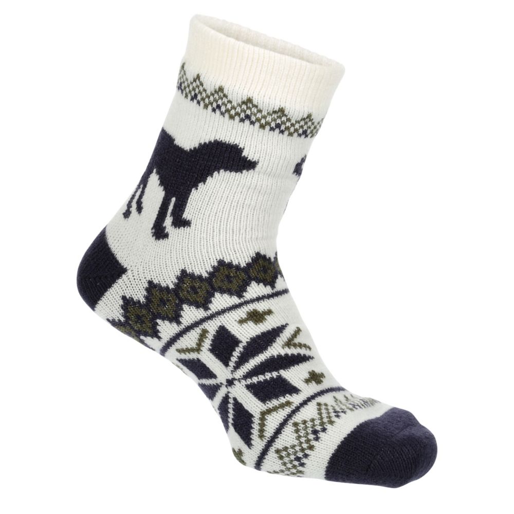 MENS ALOE INFUSED LAB AZTEC CREW SOCKS 1 PAIR