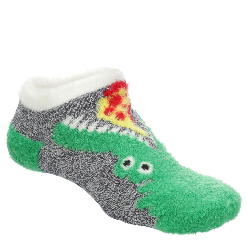 Green Fireside Boys Aloe Infused Crocodile Low Cut Socks 1 Pair Rack