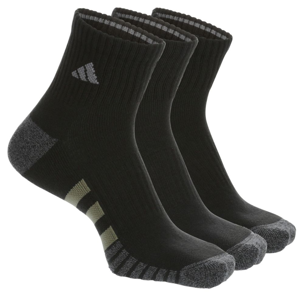 MENS CUSHIONED QUARTER SOCKS 3 PAIRS