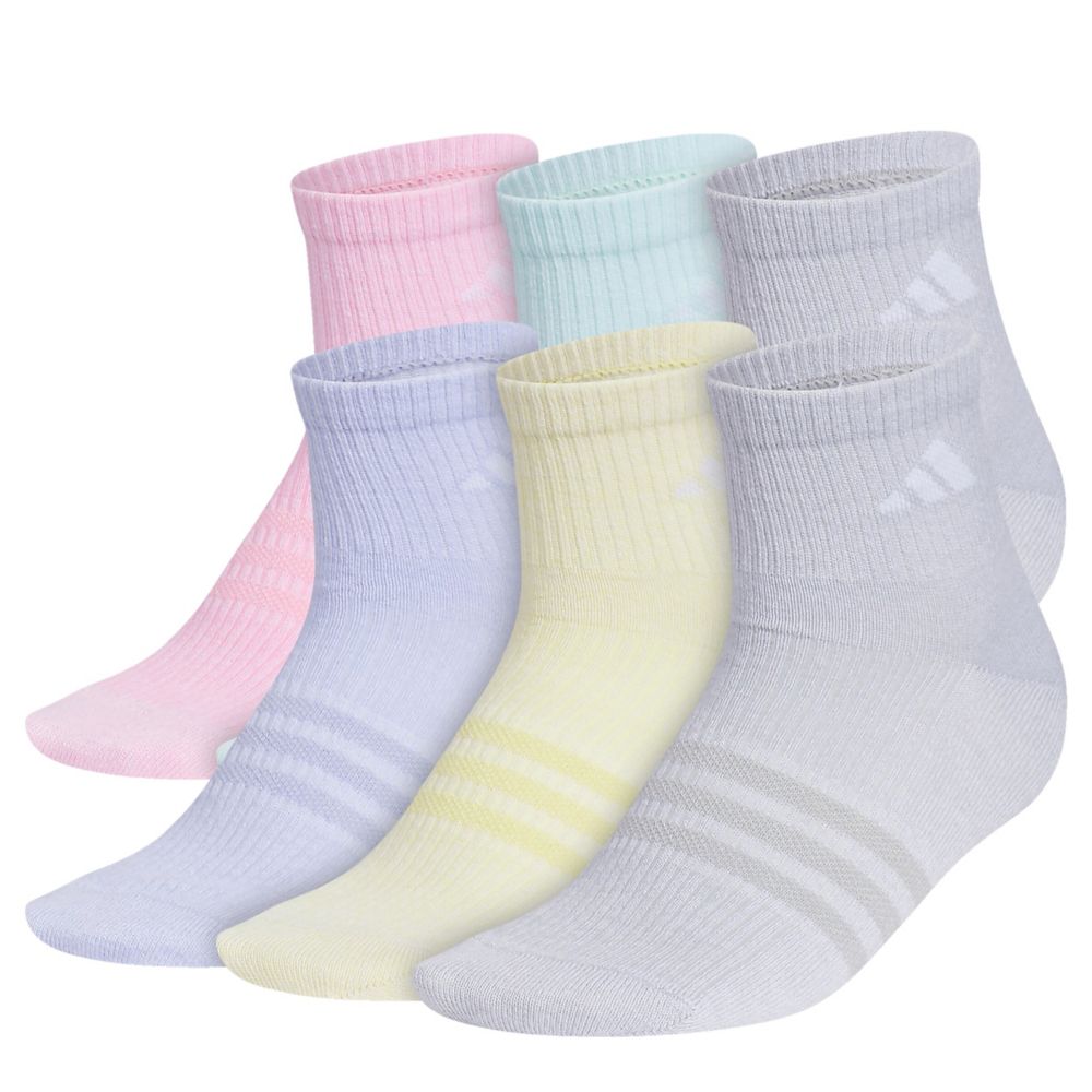 GIRLS MEDIUM SUPERLITE QUARTER SOCKS 6 PAIRS