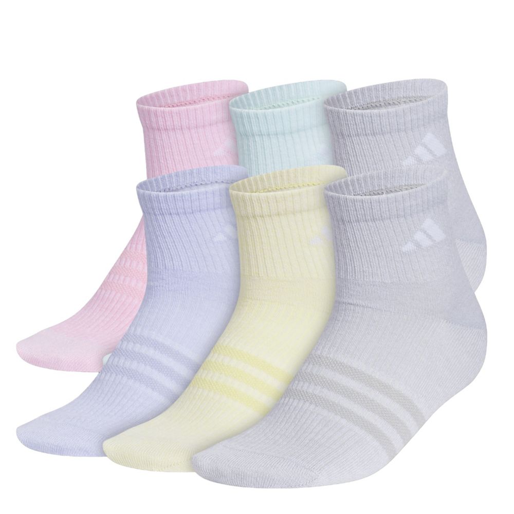 GIRLS SMALL SUPERLITE QUARTER SOCKS 6 PAIRS