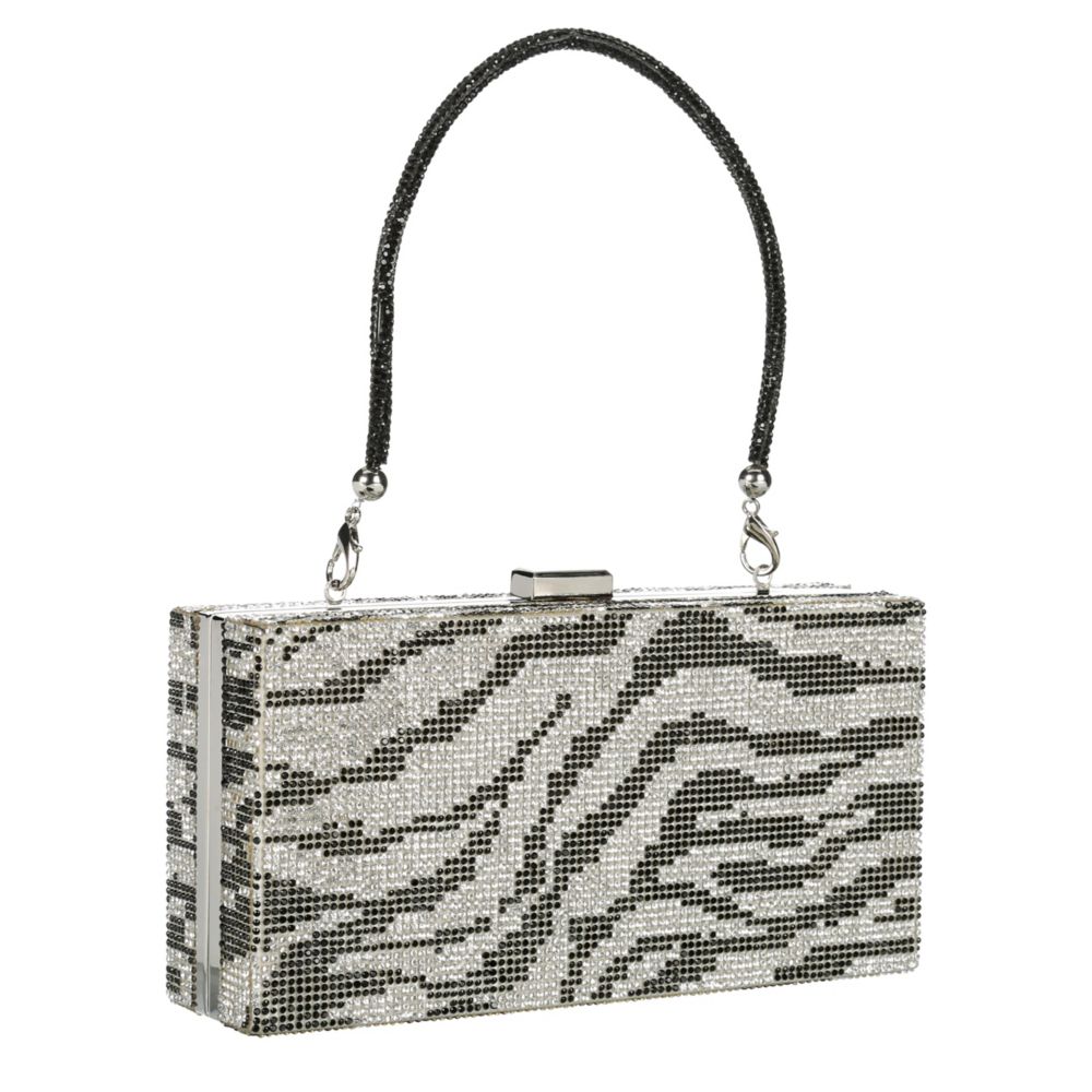 WOMENS SPARKLE BOX CLUTCH WITH HANDLE