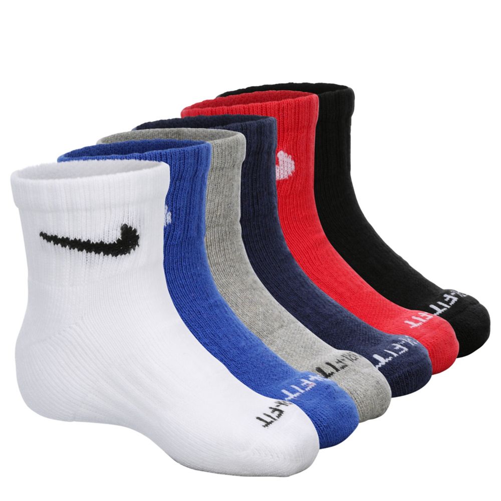 BOYS EVERYDAY PLUS QUARTER SOCKS 6 PAIRS