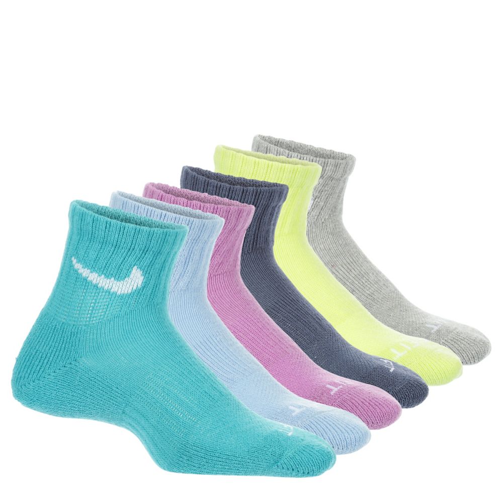 GIRLS EVERYDAY PLUS QUARTER SOCKS 6 PAIRS
