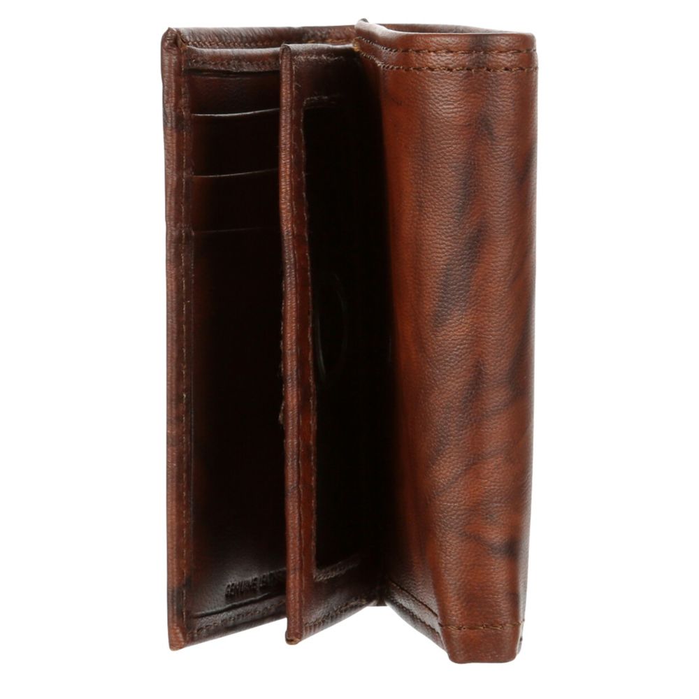 UNISEX RFID TRIFOLD WALLET WITH INTERIOR ZIPPER