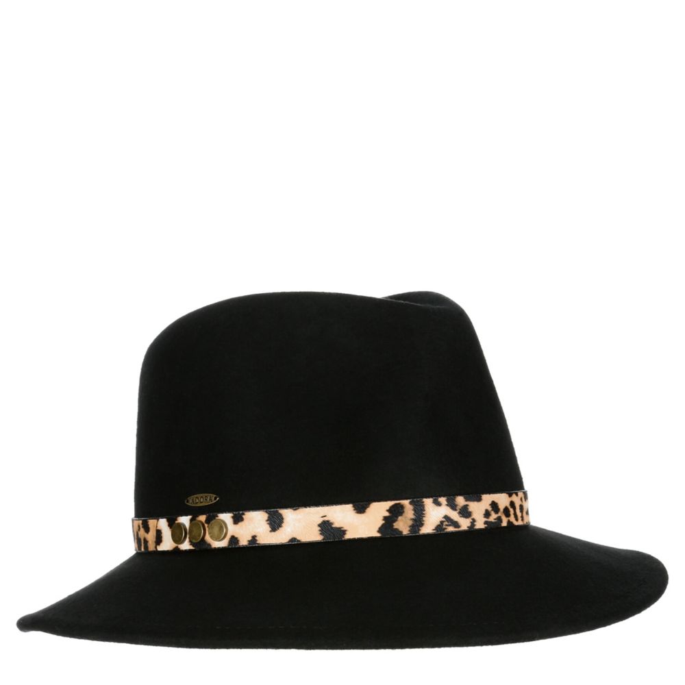 UNISEX WOOL FELT SAFARI HAT WITH LEOPARD PRINT