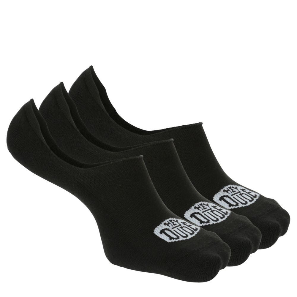 MENS LARGE / EXTRA LARGE NO SHOW SOCKS 3 PAIRS