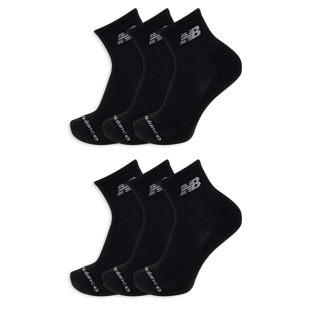 WOMENS PERFORMANCE CUSHIONED QUARTER SOCKS 6 PAIRS