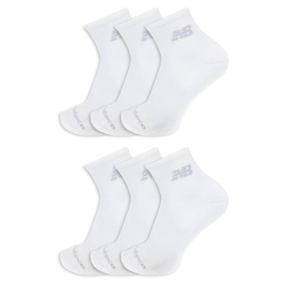 WOMENS PERFORMANCE CUSHIONED QUARTER SOCKS 6 PAIRS