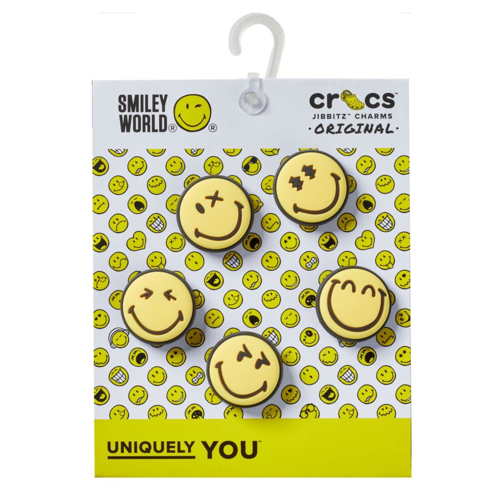 UNISEX SMILEY WORLD 5 PACK JIBBITZ