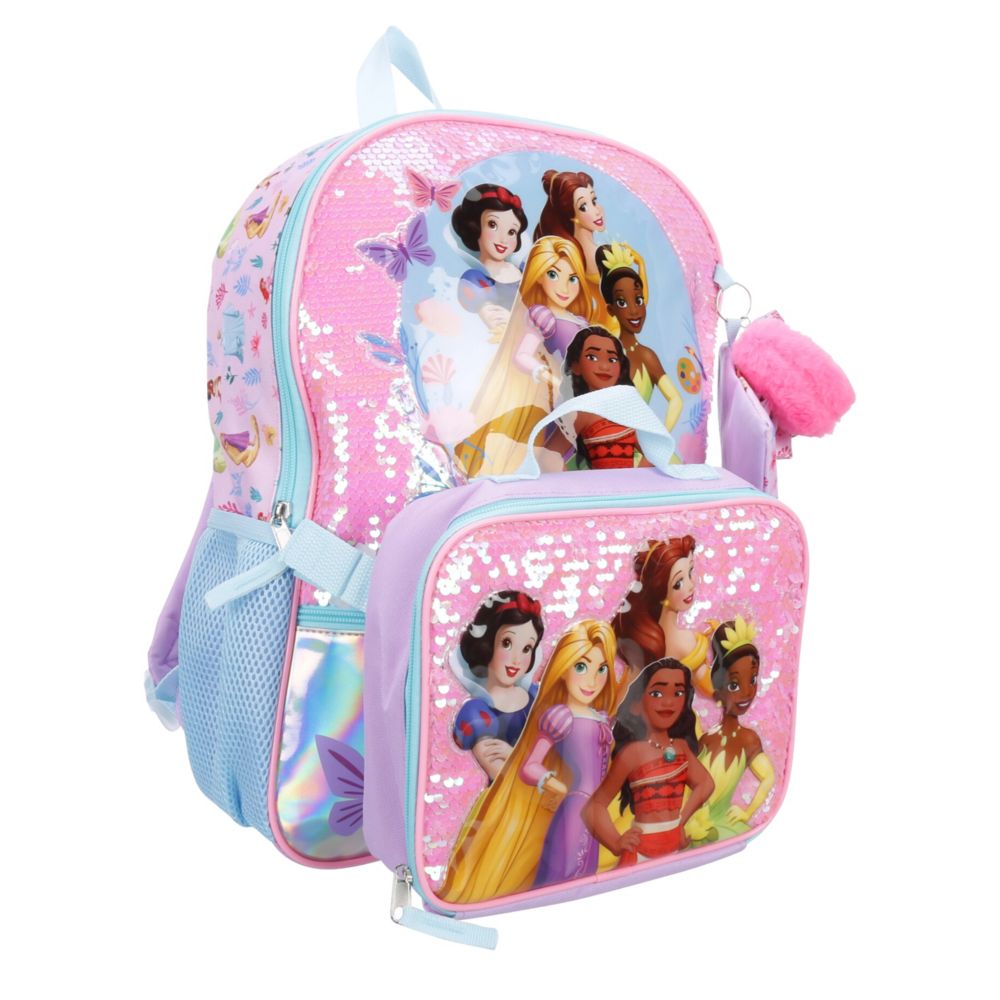 GIRLS 5 PIECE PRINCESS BACKPACK SET