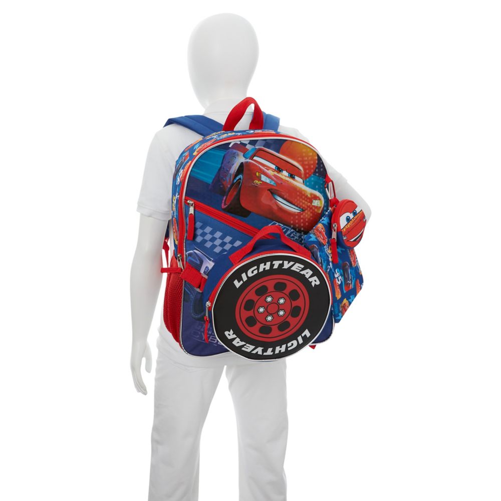 CARS BOYS 5 PIECE CARS BACKPACK SET - ASSORTED