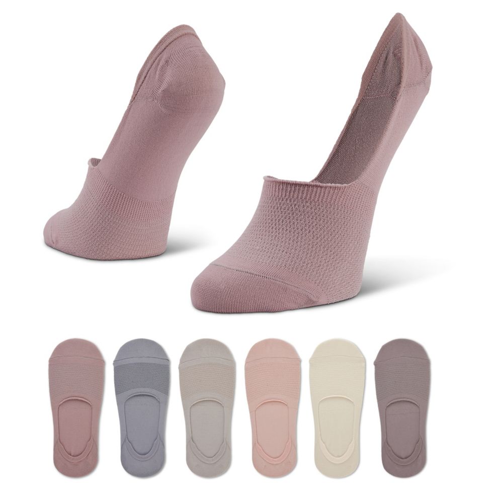 WOMENS SUPER SOFT MESH LINER SOCKS 6 PAIRS