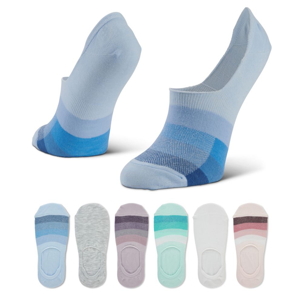 WOMENS SUPER SOFT MESH LINER SOCKS 6 PAIRS