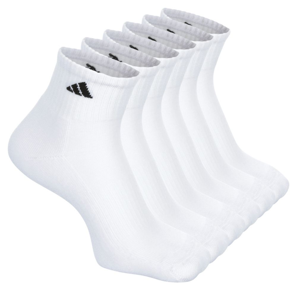 MENS CUSHIONED QUARTER SOCKS 6 PAIRS