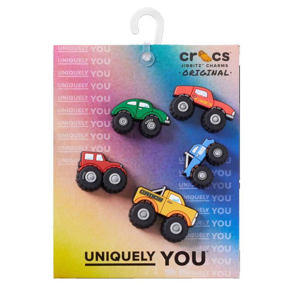 UNISEX MONSTER TRUCKS 5 PACK JIBBITZ
