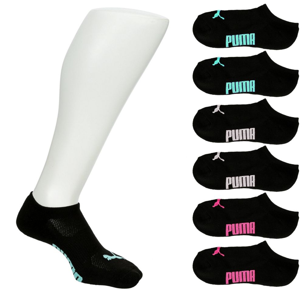 Black Puma Womens Cool Cell No Show Socks 6 Pairs | Accessories | Rack Room  Shoes