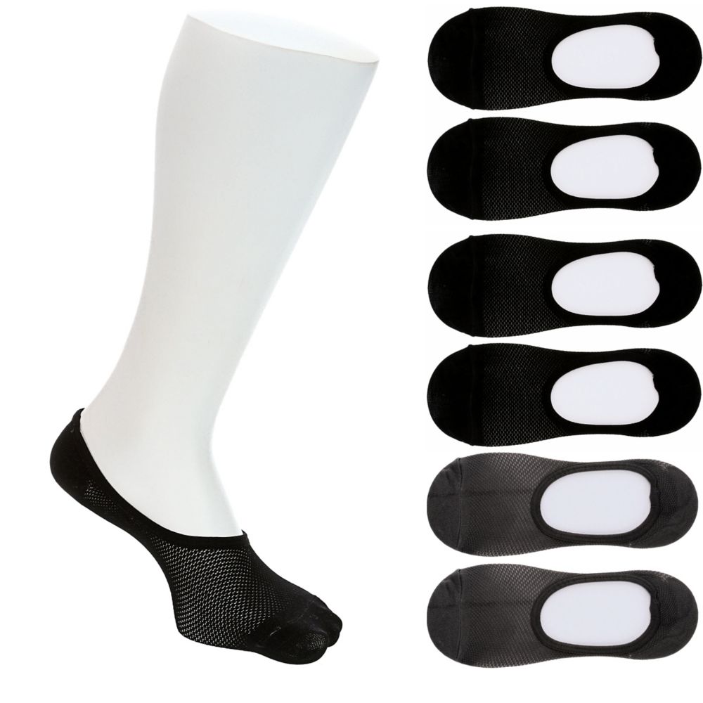 WOMENS MESH SUPER NO SHOW SOCKS 6 PAIRS