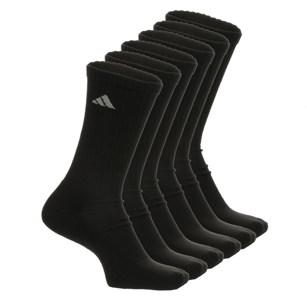 adidas Athletic Cushioned Crew Socks 6 Pairs - White