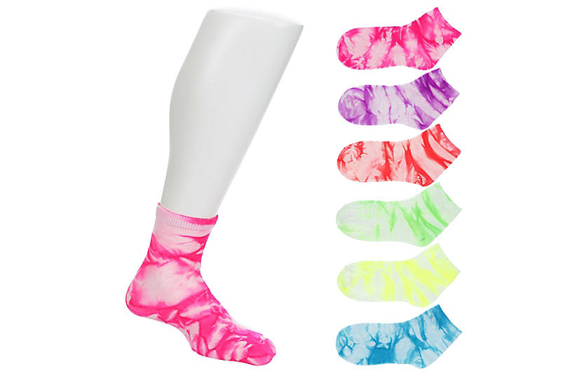 Sonoma Socks Low Cut 11-5 Medium Neon Tie Dye Girls Children Toddler Kids 
