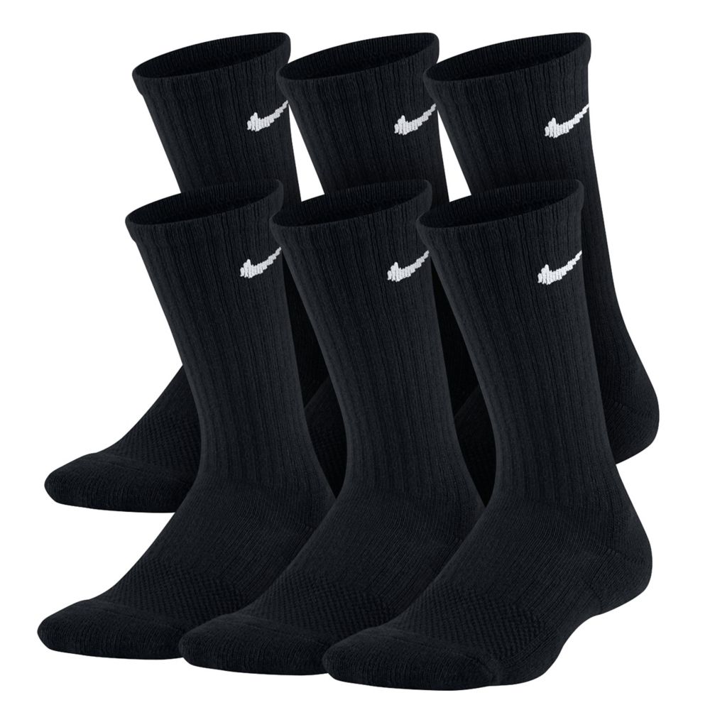 BOYS MEDIUM CREW SOCKS 6 PAIRS