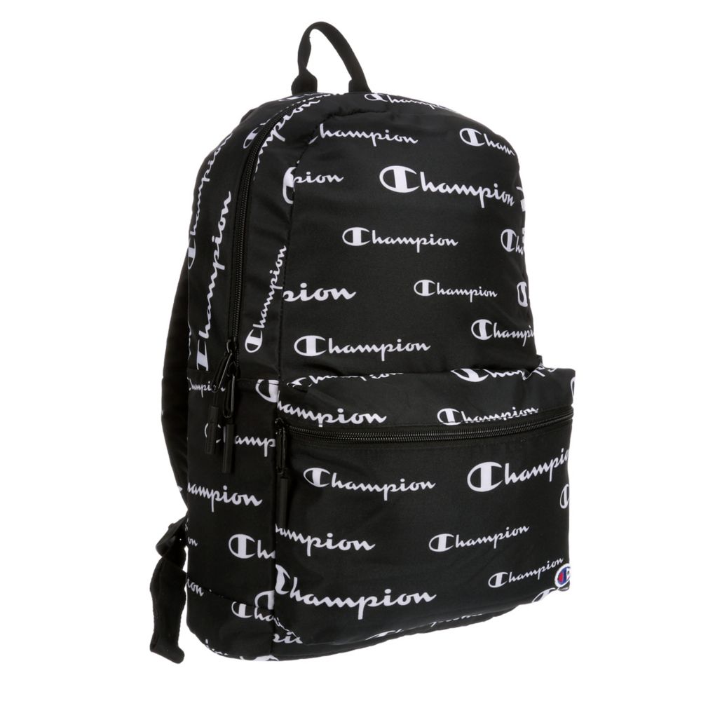 champion black and white backpack