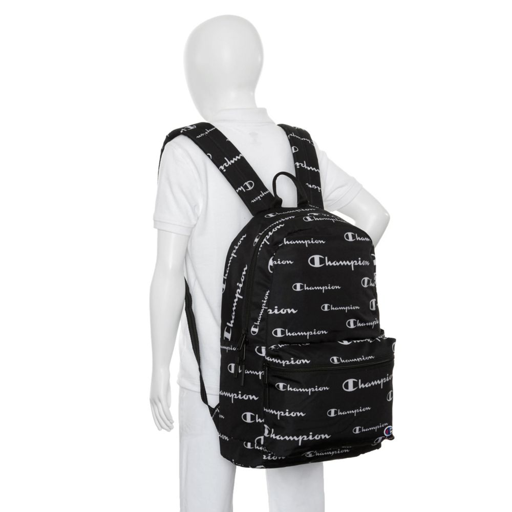 champion black and white backpack