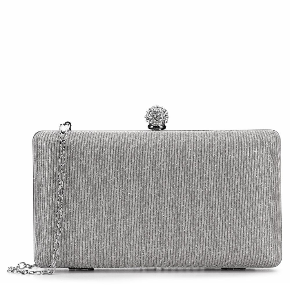 Silver cheap pouch clutch