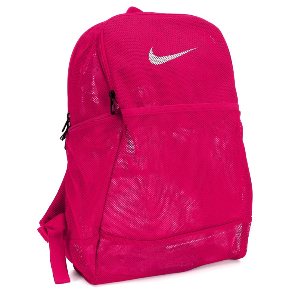 Pink Nike Womens Brasilia Mesh Backpack 
