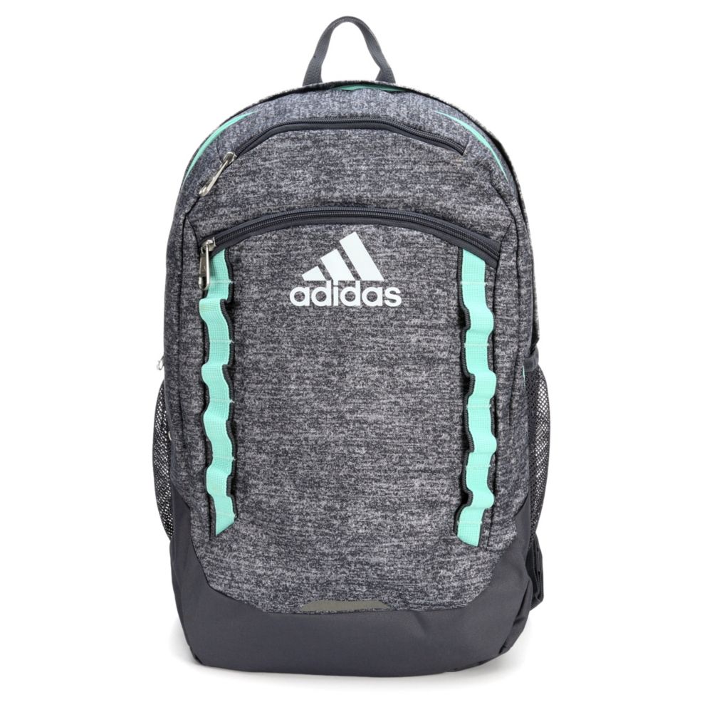 grey and teal adidas backpack