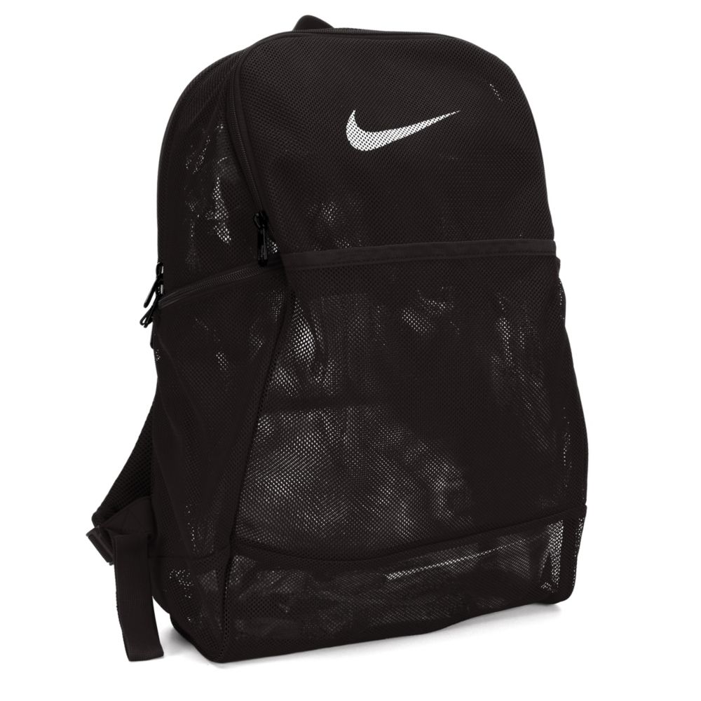 White Unisex Brasilia Mesh Backpack, Nike