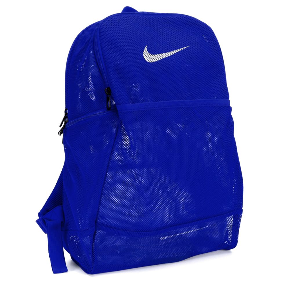 Nike Backpack Blue Black Canvas Lightweight Outdoor Travel Adjustable Strap  Bag