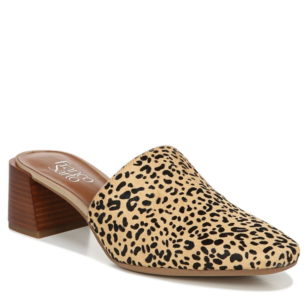 franco sarto mules leopard