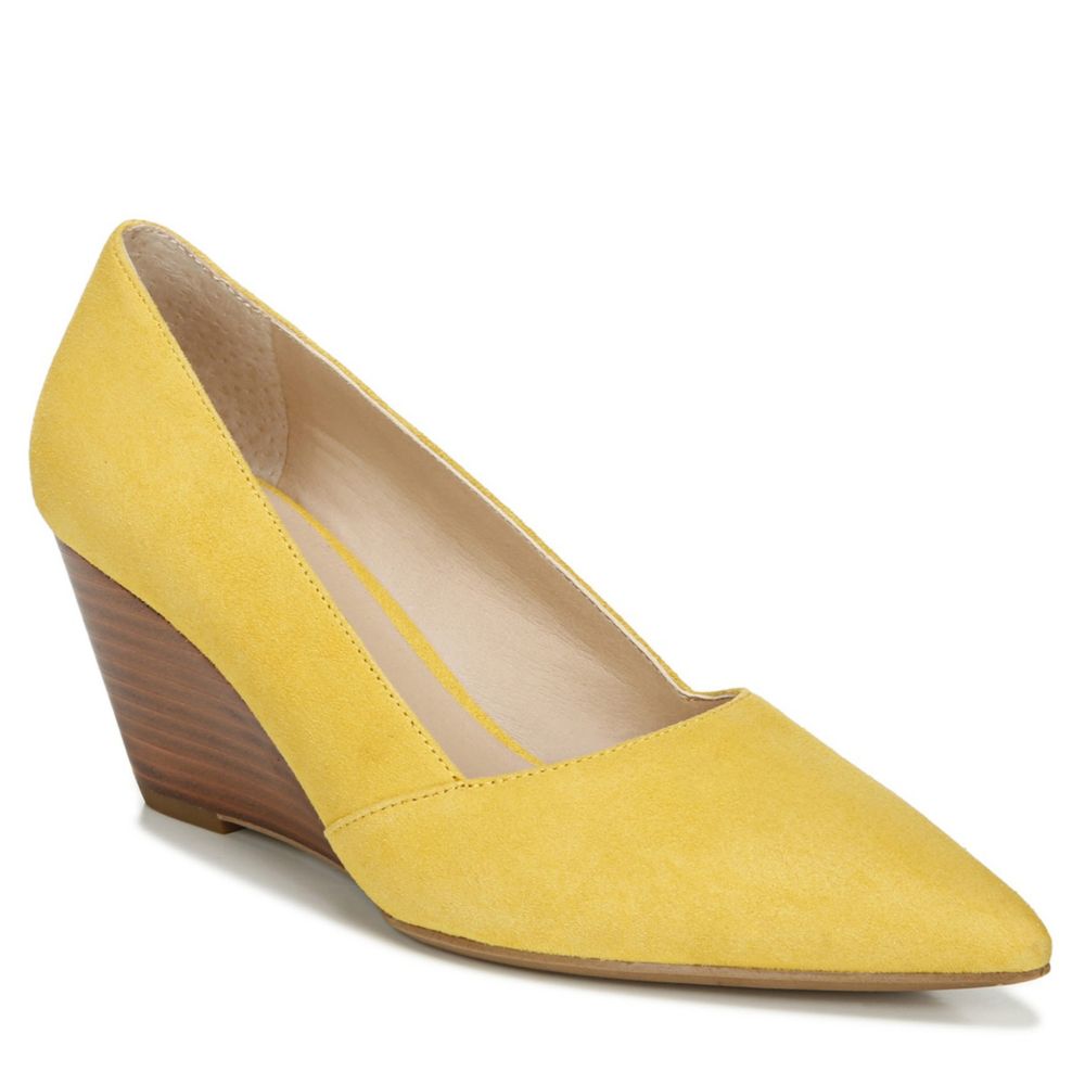 franco sarto yellow wedge