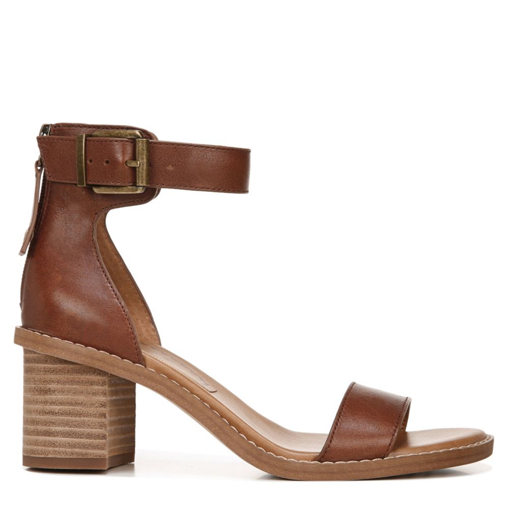 cognac heeled sandals