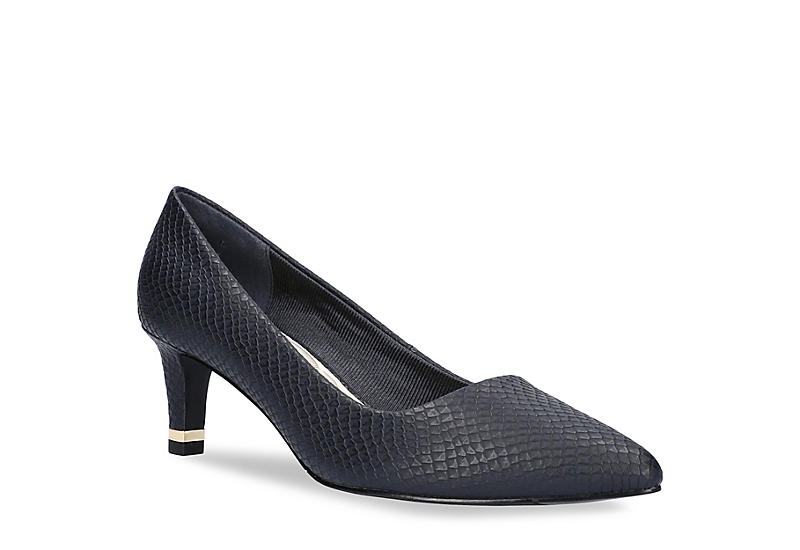 Navy Easy Street Womens Pointed Pump | Dress | Off Broadway Shoes