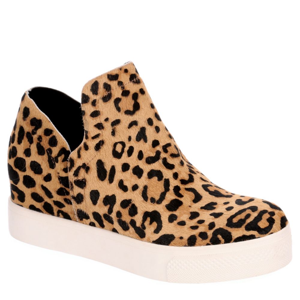 steve madden leopard wedge sneakers