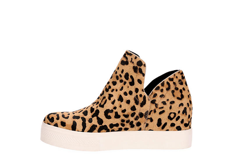 Leopard Steve Madden Womens Wrangle Wedge Sneaker | Casual | Off Broadway Shoes