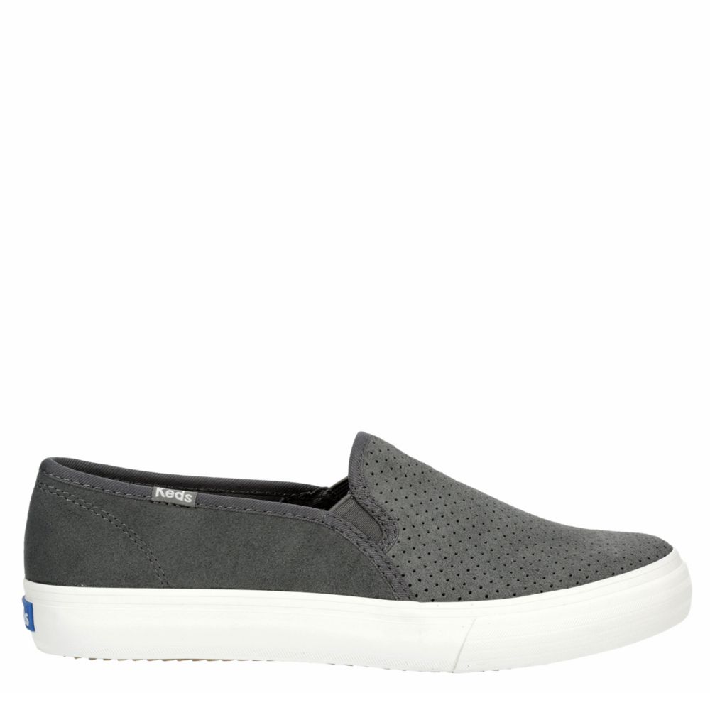 keds double decker slip on grey
