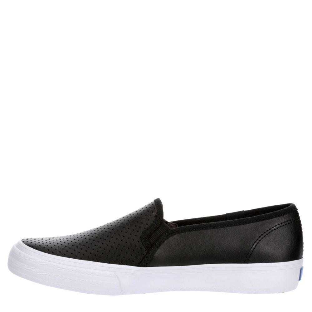 KEDS Womens Double Decker Slip On Sneaker - BLACK