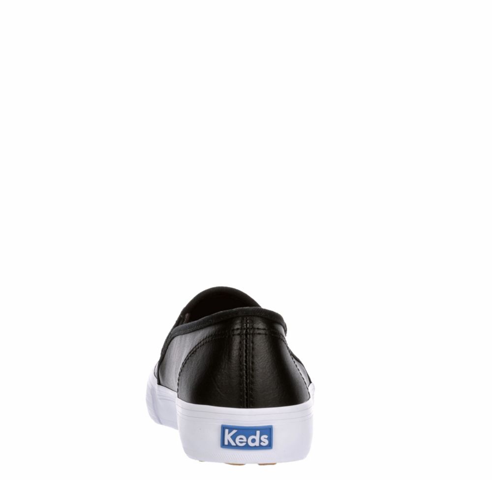 KEDS Womens Double Decker Slip On Sneaker - BLACK