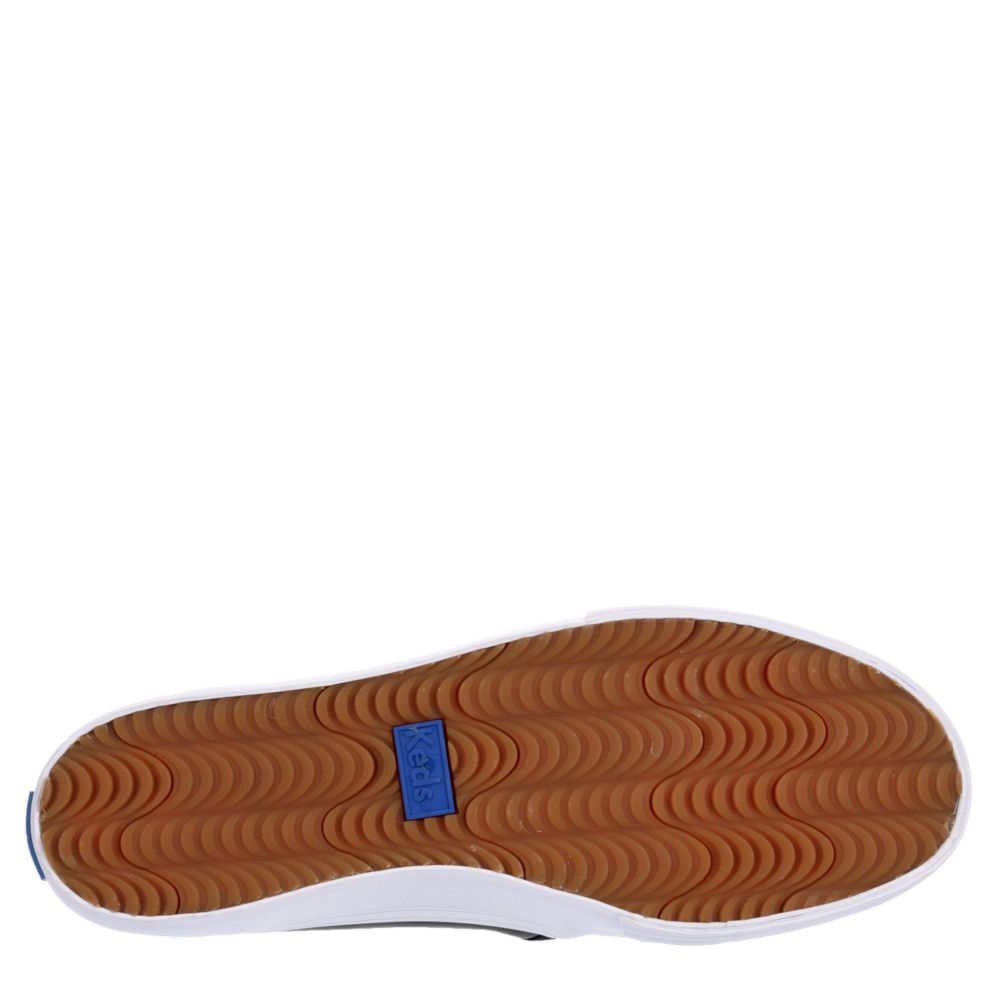 KEDS Womens Double Decker Slip On Sneaker - BLACK