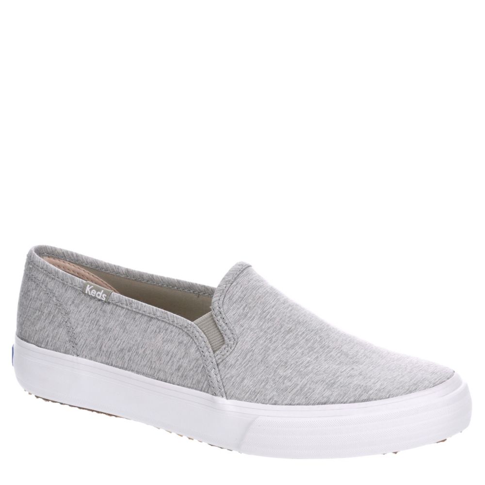 KEDS Womens Double Decker Slip On Sneaker - PALE GREY