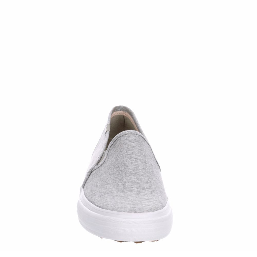 KEDS Womens Double Decker Slip On Sneaker - PALE GREY