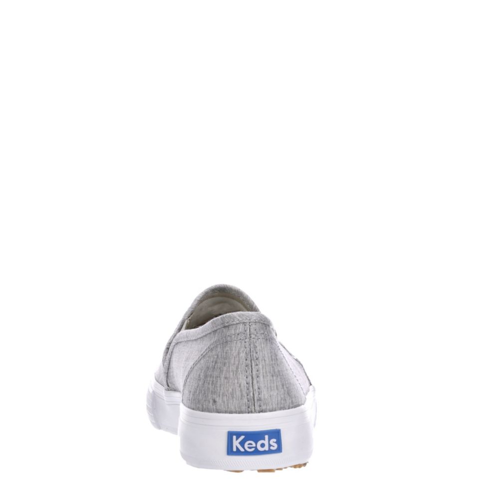 KEDS Womens Double Decker Slip On Sneaker - PALE GREY