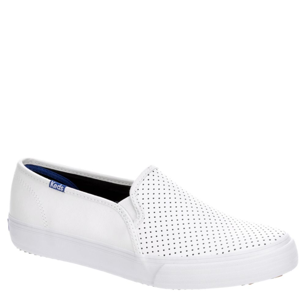 KEDS Womens Double Decker Slip On Sneaker - WHITE