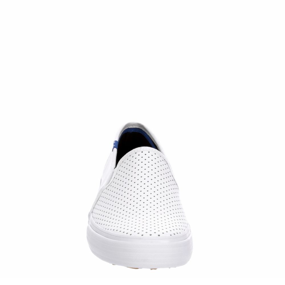 KEDS Womens Double Decker Slip On Sneaker - WHITE